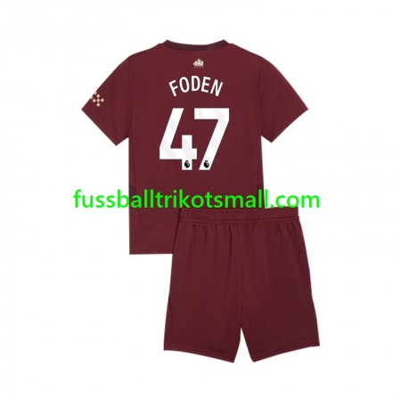 Fußballtrikots Manchester City Phil Foden 47 Kinder 2024-2025 Kurzarm 3rd trikot kaufen